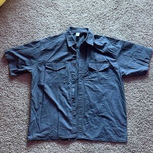 Men's Navy Blue Dress Shirt